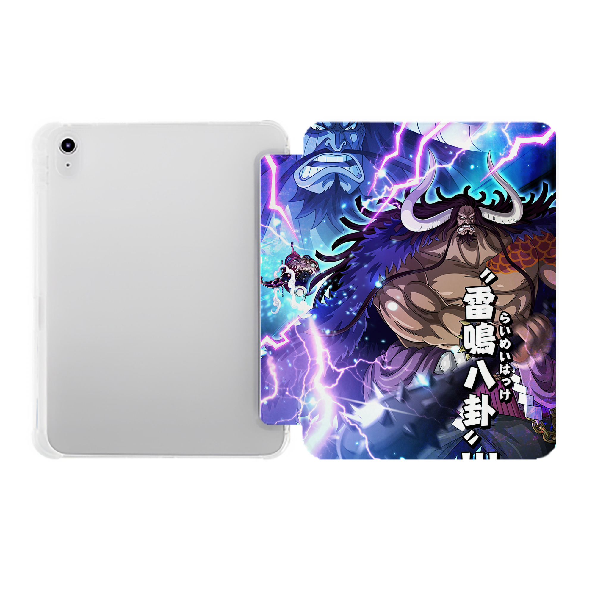 （画像用） ワンピース ONE PIECE IPad ケース ペン収納付き 三つ折りスタンド PUレザー×シリコン 対応機種9.5/10.5/10.9インチ